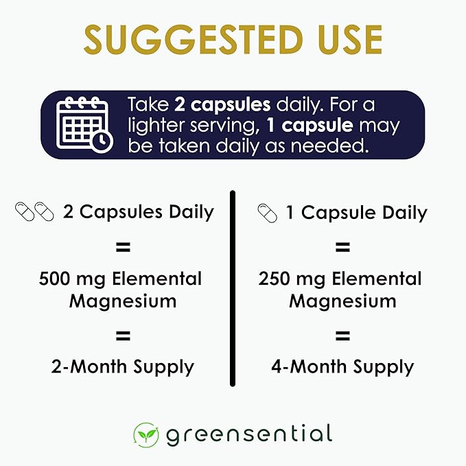 Greensential 5-in-1 Magnesium Complex 500mg | Glycinate, Malate, Citrate, Oxide & Aquamin® | Advanced Sleep, Muscle & Heart Support | Made in USA, Vegan, 120 Capsules