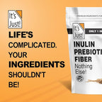It's Just! - Inulin Prebiotic Fiber, Water Soluble, Chicory Root Powder, Promotes Gut Health, Made in USA, Product of Belgium, Vegan/Keto Friendly