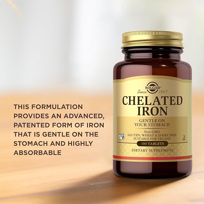 Chelated Iron Solgar 100 Tabs