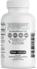 Bronson Zinc Glycinate 30mg Chelated Superior Absorption 100% Chelated Formula Non-GMO, 120 Vegetarian Capsules
