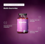 NutraChamps (2 Pack) Biotin Gummies 10,000mcg [High Potency] for Healthy Hair, Skin & Nails for Adults & Kids - 5000mcg in Each Gummy Vitamin - Vegan, Non-GMO, Pectin-Based Hair Health Supplement