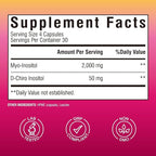 Inositol Supplement, Myo-Inositol & D-Chiro Inositol Supplements for Women, 40:1 Ideal Ratio, Hormone Balance and Women’s Wellness, 120 Vegan Capsules