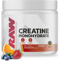 RAW Nutrition Creatine Monohydrate Powder, Fruit Punch (30 Servings) - Micronized Creatine Monohydrate Supplement for Workout Performance, Build Muscle & Strength - Creatine Powder for Men & Women