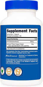 Nutricost DIM (Diindolylmethane) 300mg, 120 Capsules with BioPerine (3 Bottles)