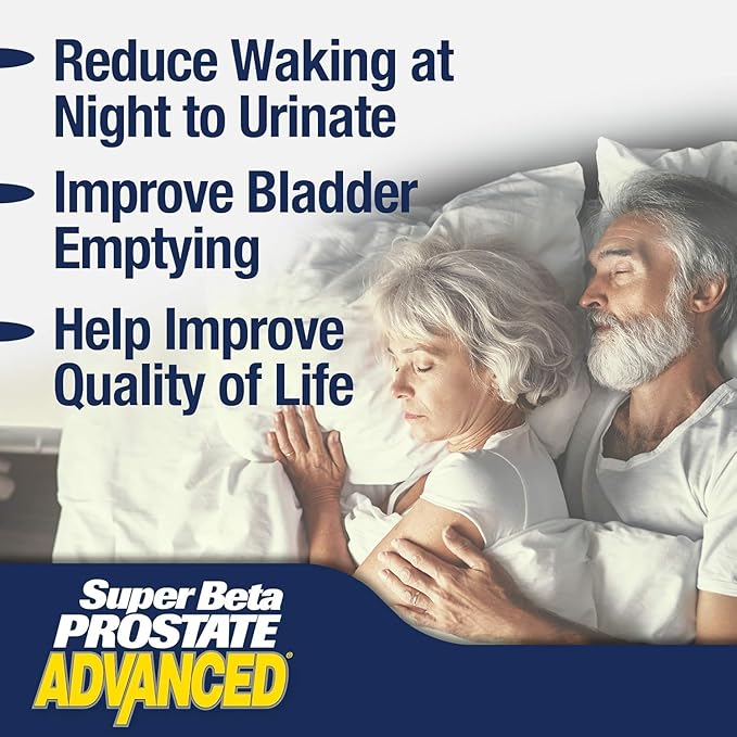 SUPER BETA PROSTATE Advanced – Promote Sleep, Support Bladder Emptying. Prostate Support Supplement for Men's Health with Beta Sitosterol, not Saw Palmetto. (240 Caplets, 4-Pack)