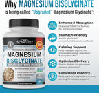 Magnesium Bisglycinate Chelated Supplement - High Absorption Magnesium Glycinate Supplement for Women and Men - Sleep, Muscle, Bone & Joint Support - Non-GMO, Non-Laxative Chelate - 360 Capsules