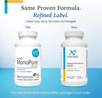 XYMOGEN Omega MonoPure 650 EC - Heart & Brain Support - DHA & EPA Omega-3 Fish Oil - Monoglyceride High Absorption Softgels - Enteric Coated - 60 Softgels
