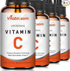 Liposomal Vitamin C 2000mg Liquid for Adults, High Absorption VIT C, Maximize Vitamin C, Immune System & Antioxidant Support, 60ML (4 Bottle)