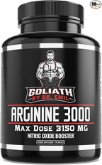 Dr. Emil - L Arginine (3150mg) Highest Capsule Dose - Nitric Oxide Supplement for Vascularity, Endurance and Heart Health (AAKG and HCL) - 90 Tablets