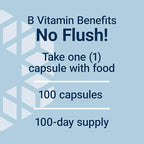 Life Extension No Flush Niacin,B3 for Heart Health,Cholesterol & Energy Support,Non-GMO,Gluten-Free,100 Capsules,(Pack of 2)