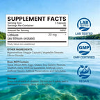 Lithium Orotate 20 mg - Brain & Nerve Health Support for Healthy Aging, Low Dose Lithium Supplements, High Bioavailability Trace Mineral, Vegan, Non-GMO, Gluten Free, 90 CT