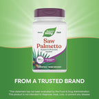 Nature's Way Saw Palmetto Standardized Extract, Prostate Health Support for Men*, 160 mg per Serving, 120 Softgels (Packaging May Vary)