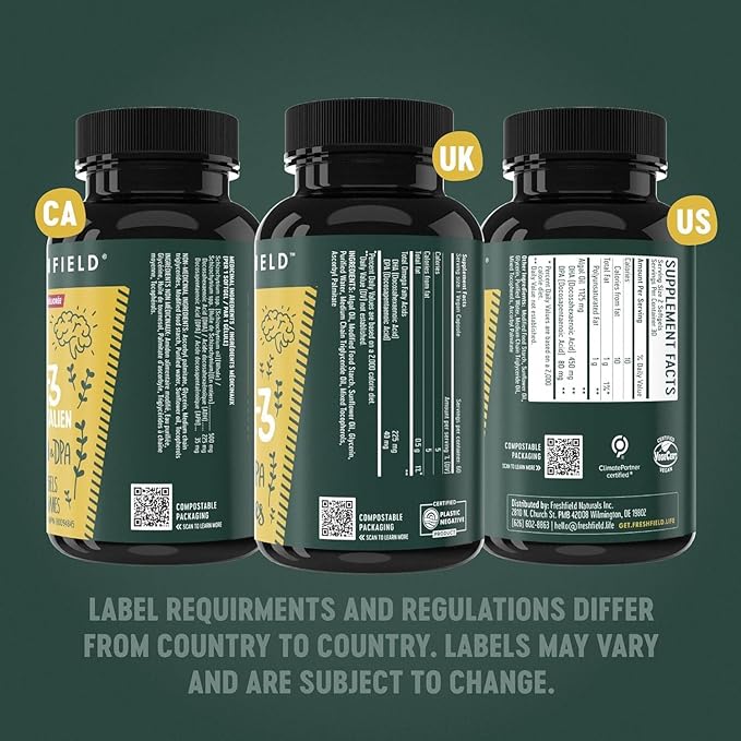 Vegan Omega 3 DHA: Algae Oil, Most Reviewed, Carrageenan Free, Tested, No Heavy Metals, Fish Oil Alt, Plant Based Omega. Supports Heart, Brain, Joint Health w/DPA