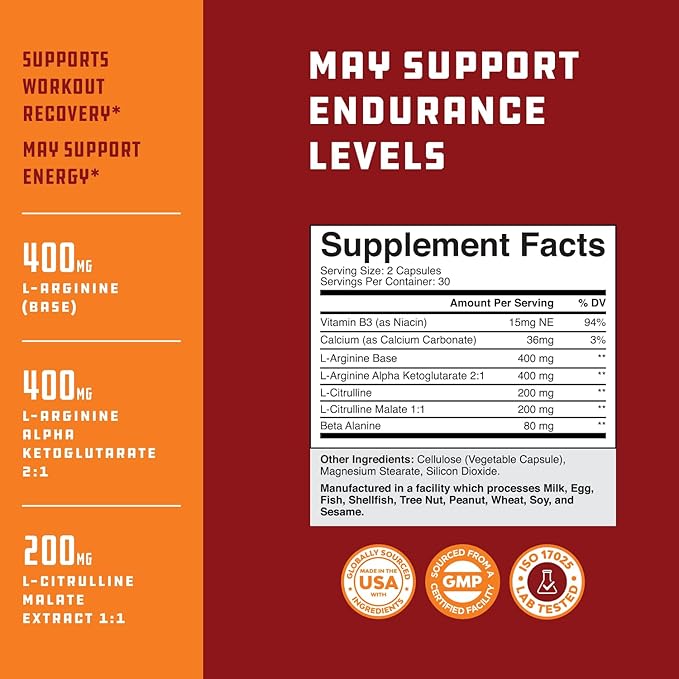 Bundle of Nootropic Memory Supplement and Energizing Nitric Oxide Supplement for Men - for Brain Boost and Natural Energy Booster - for Intense Muscle Growth Performance Endurance and Recovery