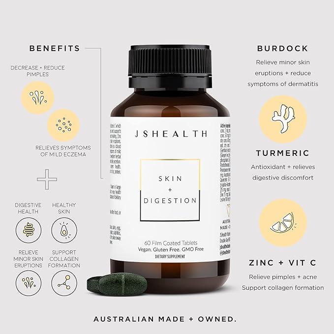 JSHealth Vitamins Signature - Hair + Energy, Detox + Debloat, and Skin + Digestion Supplements - Virtual Bundle