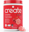 Create Creatine Monohydrate Gummies for Men & Women, Boost Focus, Strength, and Endurance, Anti-Melting Formula, Vegan, Gluten-Free, Non-GMO, 1.5g of Creatine per Gummy (Sour Cherry)