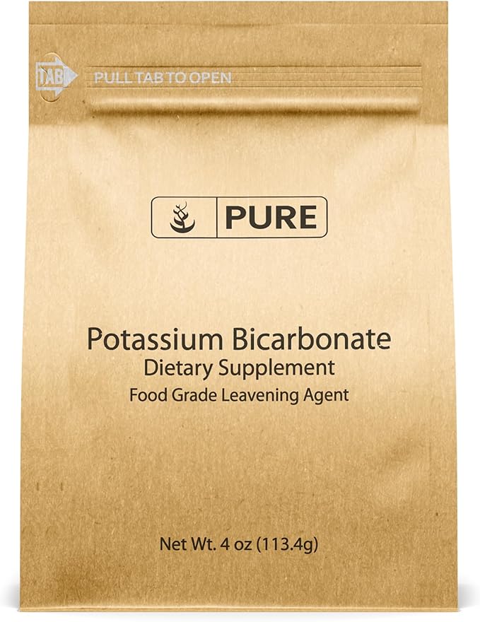 Pure Original Ingredients Potassium Bicarbonate (4oz) Natural, Food Safe, Electrolyte, Leavening