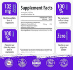1 Body Magnesium Bisglycinate Capsules - Chelated Magnesium Supplement for Sleep Support, Muscle Cramps & Relaxation - High Absorption Formula Gentle on Stomach - 120 Count
