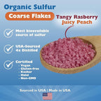 KALA HEALTH MSMPure Raspberry Peach Flavored Coarse MSM Powder Flakes – US-Made MSM for Joint Health, Skin Appearance, and Hair & Nail Support – 8.8 oz, Organic Sulfur
