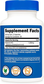 Nutricost Berberine HCl 1200mg, 60 Vegetarian Capsules - Gluten Free & Non-GMO (3 Bottles)