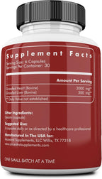 Ancestral Supplements Grass Fed Beef Heart Supplement, 3300mg, CoQ10 Supplement Supports Heart and Mitochondrial Health, Non-GMO, 180 Capsules