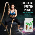 Vega Premium Protein + Supergreens, Chocolate – 20g Vegan Protein, Dairy & Gluten Free, 19.2 oz (16 Servings)