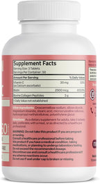 Bronson Collagen Peptides 3000mg (per Serving) with Biotin & Vitamin C - for Hair, Skin & Nails Support, Non-GMO, 150 Tablets