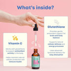 JoySpring Liposomal Glutathione Supplement for Kids | Supports Speech and Eye Contact | 50 MG Antioxidant L-Glutathione Drops | 2 oz Liquid Detox Supplement