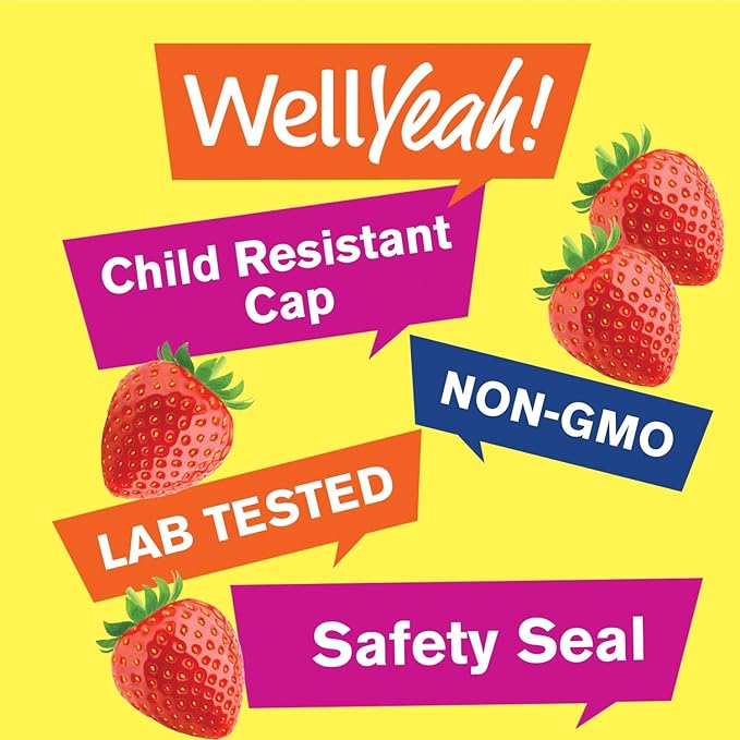 WellYeah High Potency Vitamin B6 Gummies - Promotes Nerve Health, Cognitive Function, Mood Regulation, Immune Support, and Cardiovascular Health - Vegan, Non-GMO, Gluten-Free - 60 Count