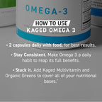 Kaged Omega 3 Softgels | Unflavored | Fish Oil Supplement | 3000mg Omega 3 Fatty Acid with EPA & DHA | Ultra-Pure, No Fish Burps | Supplements for Men & Women | 30 Servings