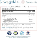 NovaGold Omega 3 Fish Oil – 2000mg High Strength EPA DHA Supplement – Burpless, Easy to Swallow Softgels – Supports Heart, Brain, Joints, Immune & Skin – Non-GMO – 120 Liquid Capsules