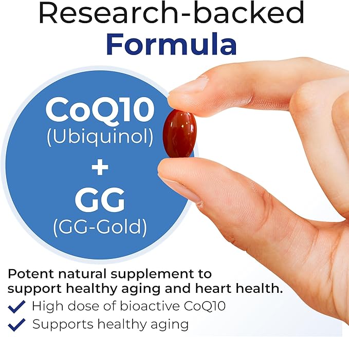 Xtendlife Xtend-Quinol CoQ10 Ubiquinol Supplement for Heart Health, Cellular Energy, and Healthy Aging - with 100mg Ubiquinol and 50mg GG (Geranylgeraniol)-4 Month Supply (Pack of 2)