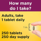 Nature Made Prenatal Multivitamin with Folic Acid, Vitamin & Mineral Supplement, Daily Nutritional Support, Prenatal Vitamins for Women, 250 Tablets, 250 Day Supply