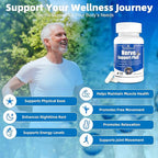 Nerve Support Plus, Nerve Supplement Alpha-Lipoic, AcidTurmeric Extract, B12, Vitamins and Herbal Blend for Fortify Nerve Health, 120 Capsules