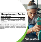 NaturesPlus Vitamin A 10,000 IU - 90 Water-Dispersible Tablets - Vision, Skin & Immune Health Support - 90 Servings