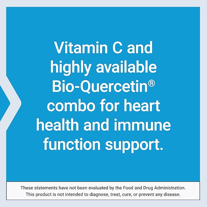 Life Extension Vitamin C and Bio-Quercetin®,Cardiovascular Health Supplement,Immune Support,Highly absorbable,quercetin,Vitamin C,Gluten Free,Non-GMO,Vegetarian,250 Tablets,(Pack of 2)