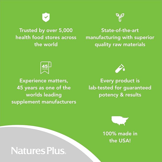NaturesPlus PABA - 1000 mg, 60 Sustained Release Tablets - Skin Health Support Supplement - Promotes Energy & Digestive Wellness - Gluten Free - 60 Servings