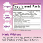 Vitalibre Menopause Probiotics for Women 70 Billion CFU, 12 Targeted Strains, Organic Prebiotics, Black Cohosh Resveratrol Red Clover Chasteberry Dong Quai, Hot Flash Night Sweat+, No Estrogen, 30 Ct