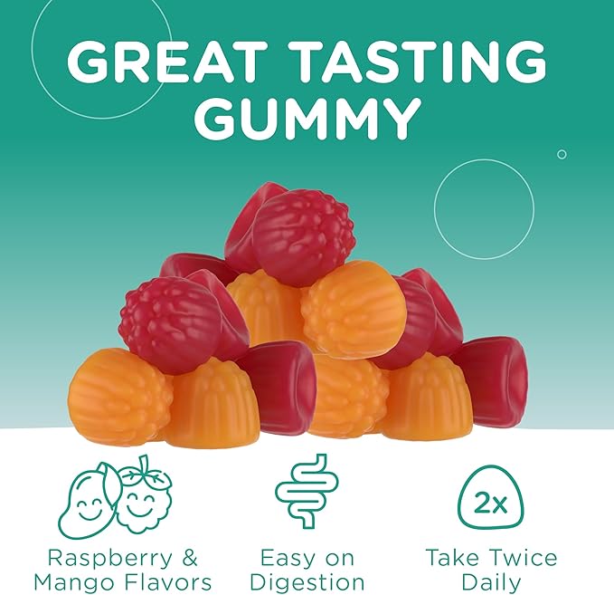 Zahler Chapter One Magnesium Gummies - Supports Calm for Kids - Chewable Magnesium Supplement Gummies to Support Muscle Function - Kosher, Dairy-Free & Gluten-Free - Raspberry & Mango, 60 Count