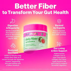 Belli Welli Fiber Supplement for Women & Men – Premium Daily Fiber Powder from Organic Acacia with Added Collagen, Electrolytes & Probiotics – No Bloat, Constipation & Gut Health Support (Watermelon)