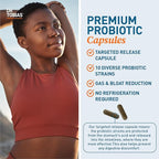 Dr. Tobias Probiotics 30 Billion, 10 Strains, 30 Billion CFU's, Targeted Release Probiotics for Women & Men, Supports Digestive Health, Shelf-Stable, Non-GMO, 60 Capsules, 60 Servings