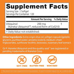 Doctor's Best Kaneka Ubiquinol 200 mg Supplement for Men & Women - Reduced Form CoQ10, Coenzyme Q10 200mg for Antioxidants & Heart Health Support, Non GMO, Gluten Free, Soy Free - 120 Softgels