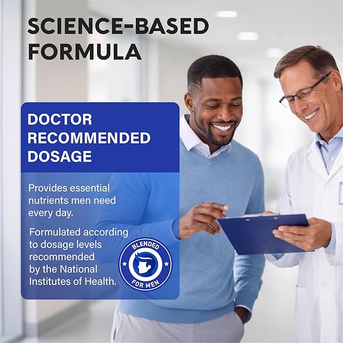 Multivitamin for Men - B-Complex | Whole Foods & Enzymes - Energy, Focus & Brain | Men's Health Complex - 46in1 Mens Multivitamin - Bioavailable & Gentle on Stomach - Made in USA - 90 Capsules, 1/Day