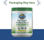 Garden of Life Raw Organic Perfect Food Green Superfood Juiced Greens Powder - Original Stevia-Free,30 Servings,Non-GMO,Gluten Free Whole Food Dietary Supplement,Alkalize,Detoxify,Energize,(Pack of 2)
