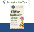 Garden of Life Organics Maximum Strength Turmeric Joints & Mobility Support 30 Tablets - 500mg Curcumin (95% Curcuminoids) Black Pepper - Organic Non-GMO Vegan & Gluten Free Herbal Supplements