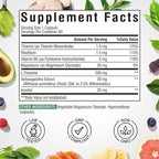 Vitalibre L Theanine Supplement 200mg | 7 in 1 L-Theanine with Magnesium Glycinate, Ashwagandha, Inositol, Vitamin B1 B2 B6 | No Gluten, for Calm, Relaxation, Sleep & Focus Support, 60 Vegan Caps