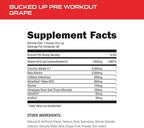 Bucked Up Pre Workout 6 Grams Citrulline, 2 Grams Beta Alanine, and 3 Other Registered trademarked Ingredients (Grape)