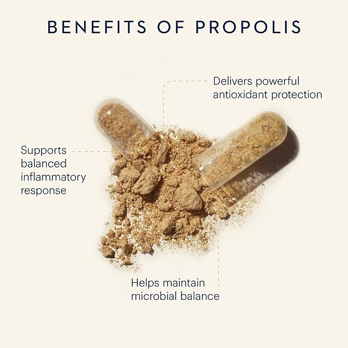 Manuka Health BIO30 Propolis, 1-A-Day Immune Support Supplement with Vitamin C – Propolis Capsules for Immunity, Wellness & Vitality - 90-Count (90-Day Supply)