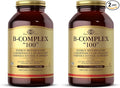 Solgar B-Complex 100",250 Vegetable Capsules - Nervous System Support - Supports Energy Metabolism - Non-GMO,Vegan,Gluten Free,Dairy Free,Kosher - 250 Servings,(Pack of 2)