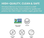 Himalaya Memory & Focus Herbal Supplement - Supports Cognitive Function, Attention, Vegan - 60 Capsules